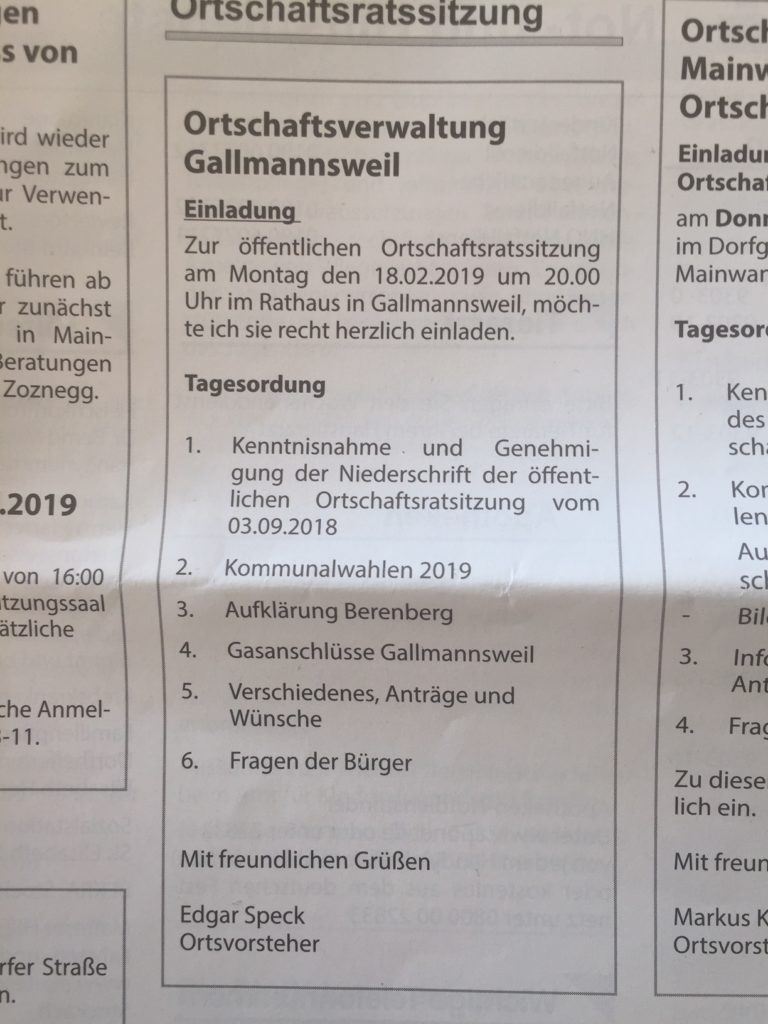 mühlingen berenberg bauschuttrecycling ortschaftsrat gallmannsweil
